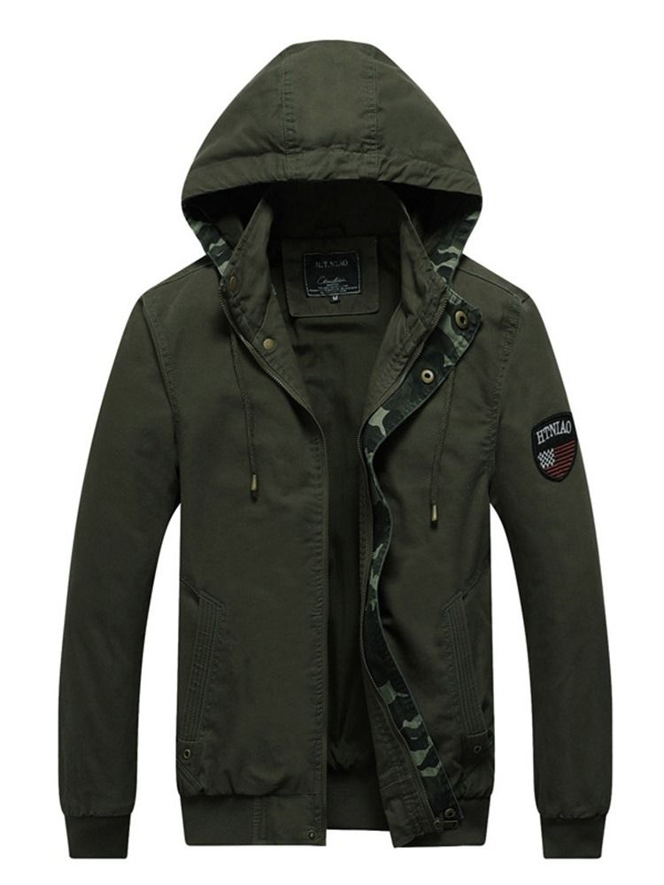 Camouflage Zipper -hupullinen Miesten Takki