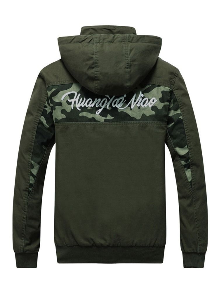 Camouflage Zipper -hupullinen Miesten Takki