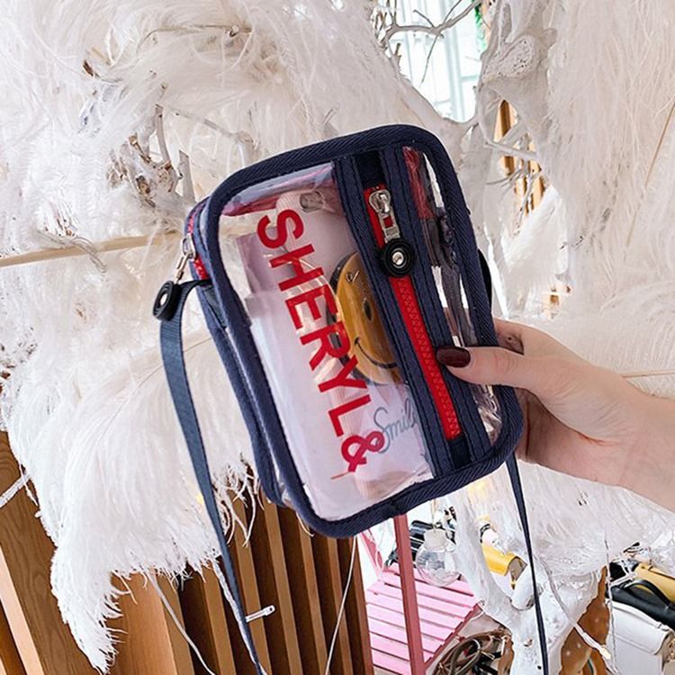 Letter Pvc Thread Flap Crossbody -laukut