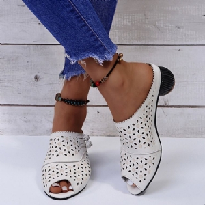 Chunky Heel Slip-on Flip Flop Naisten Tossut