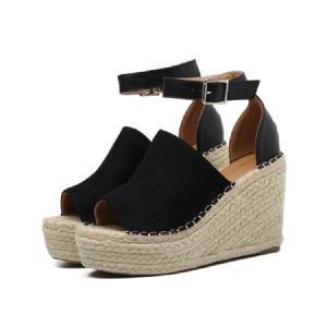 Naisten Solki Peep Toe Platform Espadrille Wedge-sandaalit