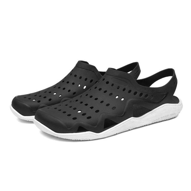 Yksinkertaiset Hollow Slip-on Color Block -sandaalit