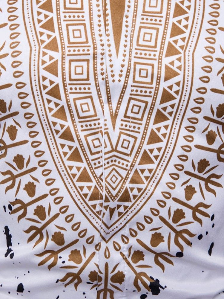 Afrikkalainen Muoti Dashiki Print Miesten Lyhythihainen Paita