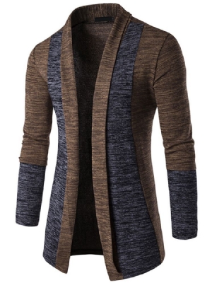 Color Block Cardigan Casual Miesten Neuleet