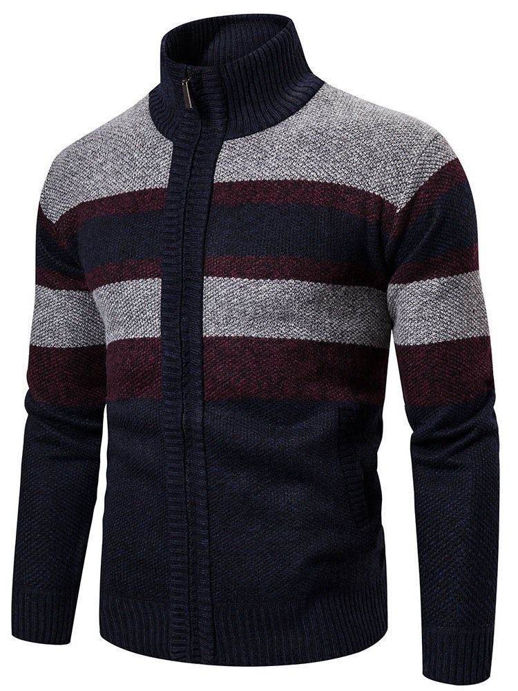 Stripe Standard Korean Fall Miesten Villapaita