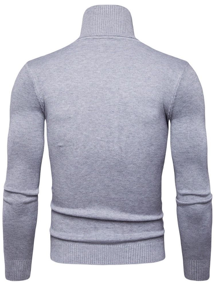 Turtleneck Plain Standard Slim Spring -pusero