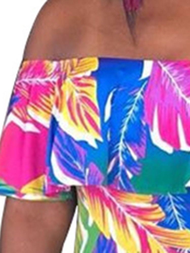 Naisten Lyhythihainen Olkapäät Paljastava Normaali Bodycon-mekko