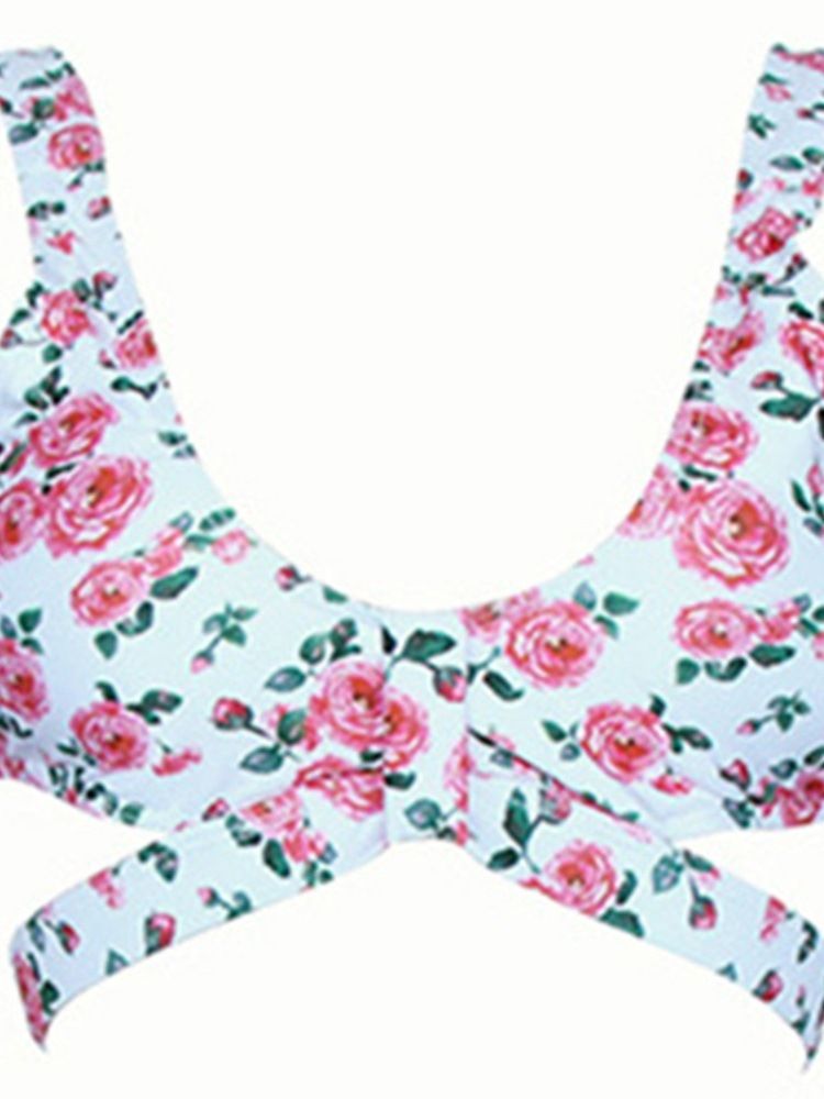 Naisten Kukka Tankini Set Print -uimapuvut