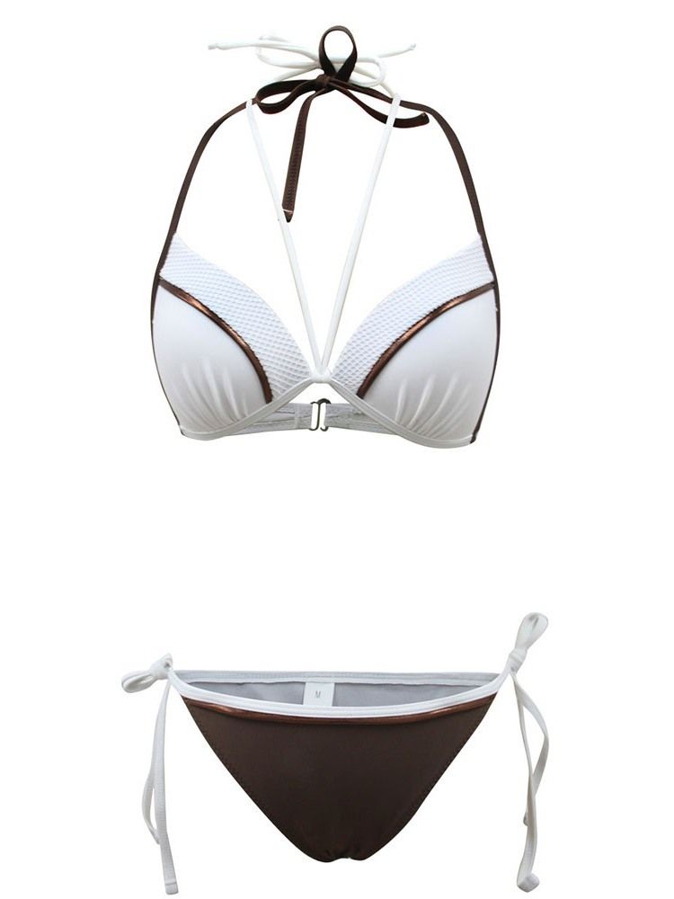 Sexy Plain Bikini Set Naisten Uimapuvut