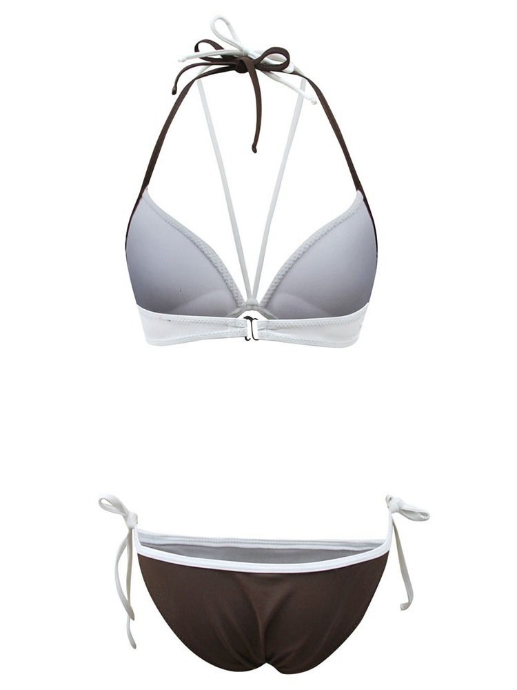 Sexy Plain Bikini Set Naisten Uimapuvut