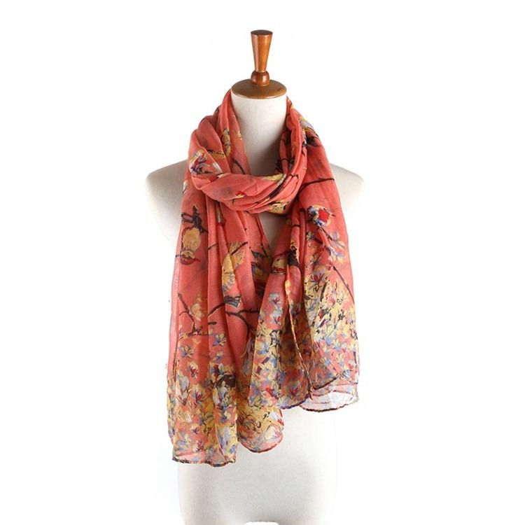 Naisten Voile Vintage Print -huivit