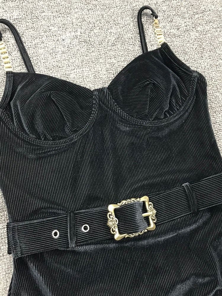 Plain One Piece Sexy Belt Naisten Uimapuvut