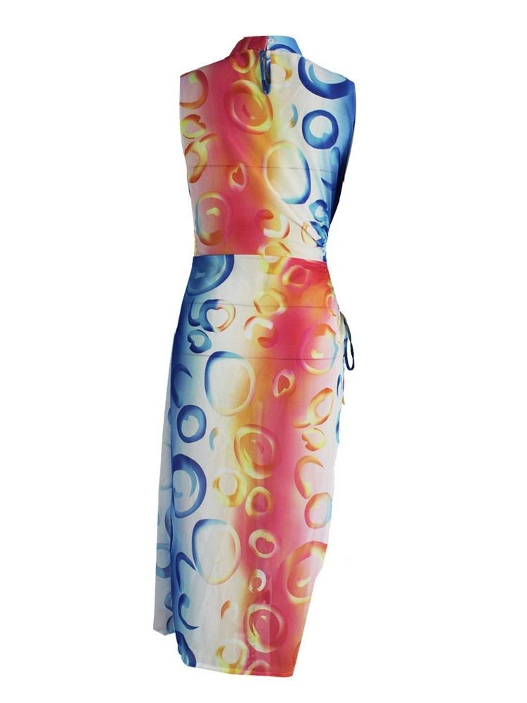 Naisten Hihaton Mid-calf Split -gradientti Pusero Bodycon-mekko