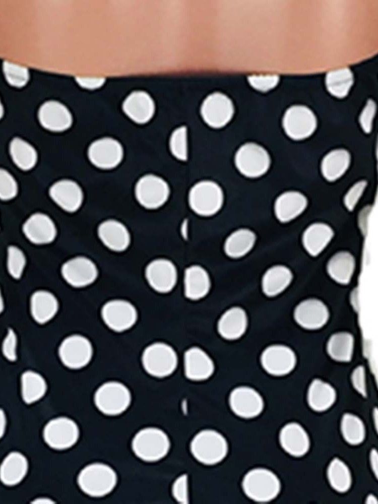 Naisten Polven Yläpuolella Polka-pisteillä Painettu Bodycon-mekko