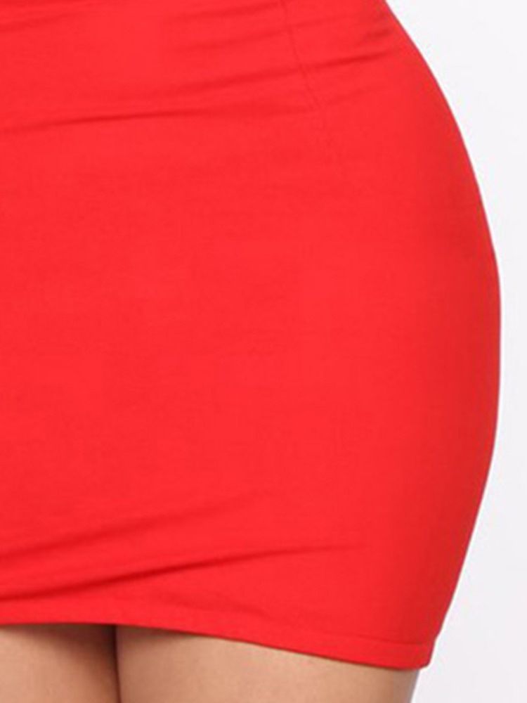 Pitkähihainen Neliöinen Kaula-aukkoinen Naisten Bodycon-seksikäs Mekko