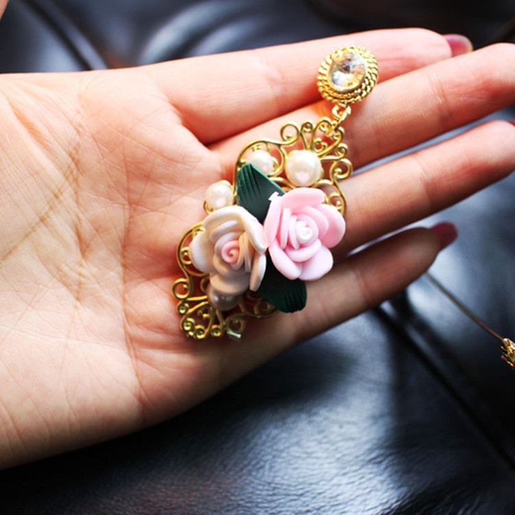 Alloy Floral Earrings