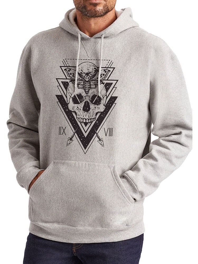 Pocket Pullover Skull Miesten Ohuet Hupparit