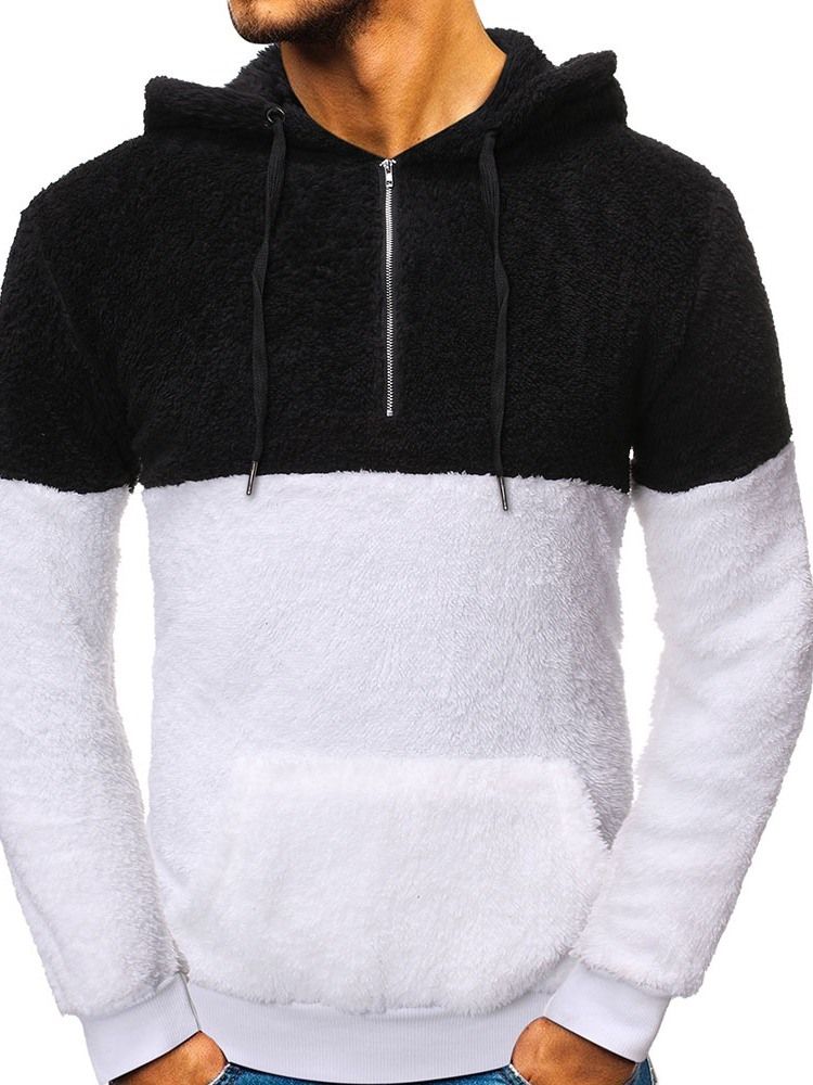 Pullover Pocket Fleece Casual Miesten Hupparit