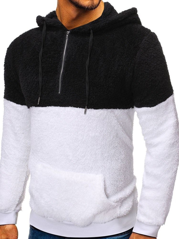 Pullover Pocket Fleece Casual Miesten Hupparit