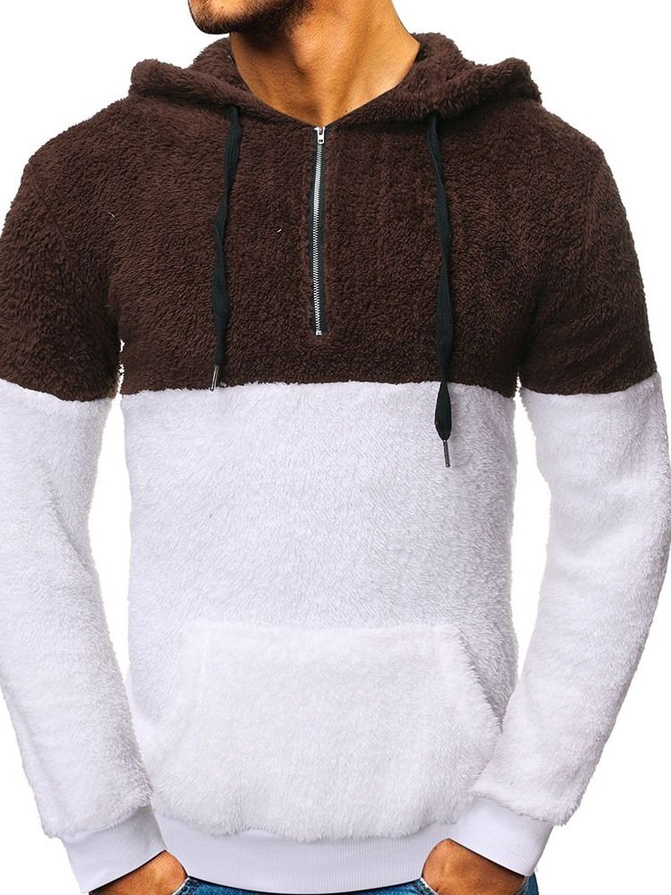 Pullover Pocket Fleece Casual Miesten Hupparit