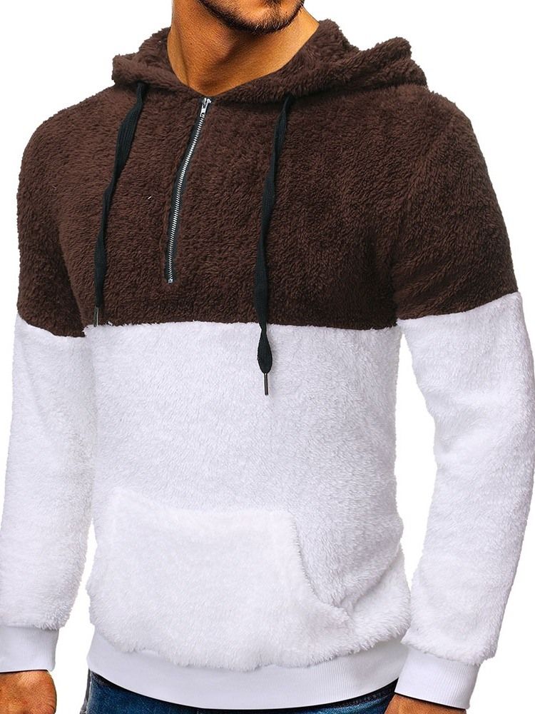 Pullover Pocket Fleece Casual Miesten Hupparit