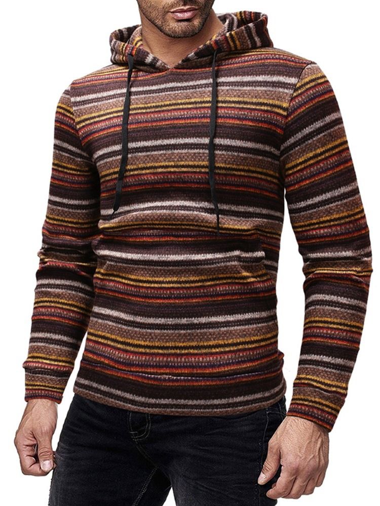 Stripe Casual Style Winter Miesten Hupparit