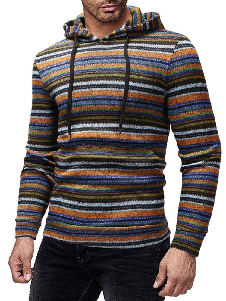 Stripe Casual Style Winter Miesten Hupparit