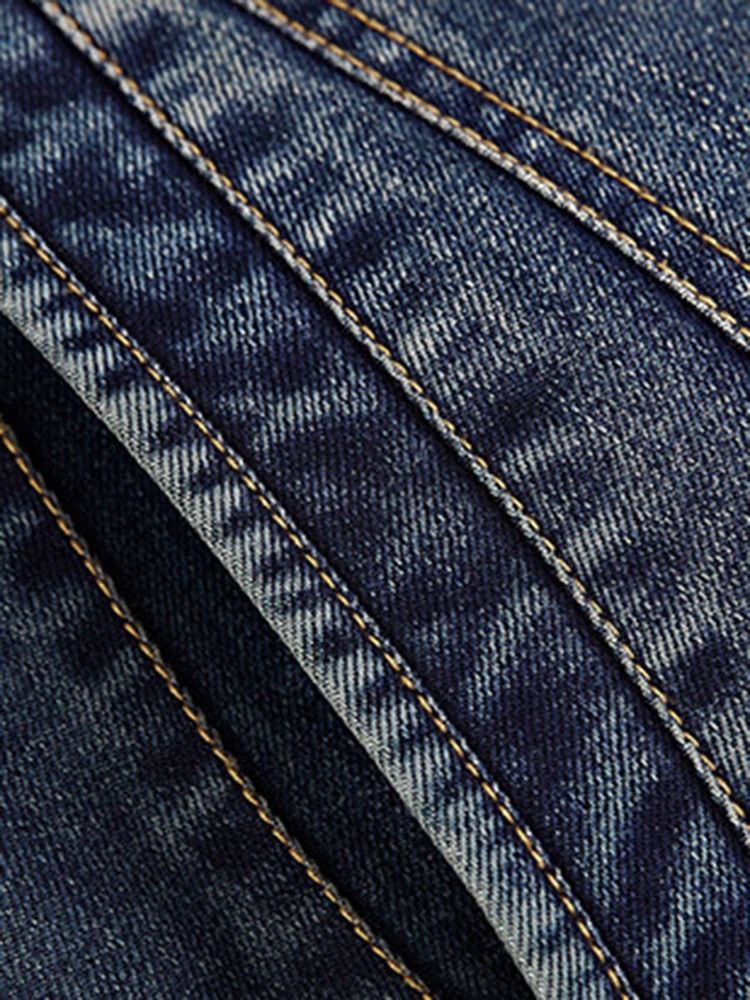 Paksu Lämmin Denim-käänne Miesten Talvitakki