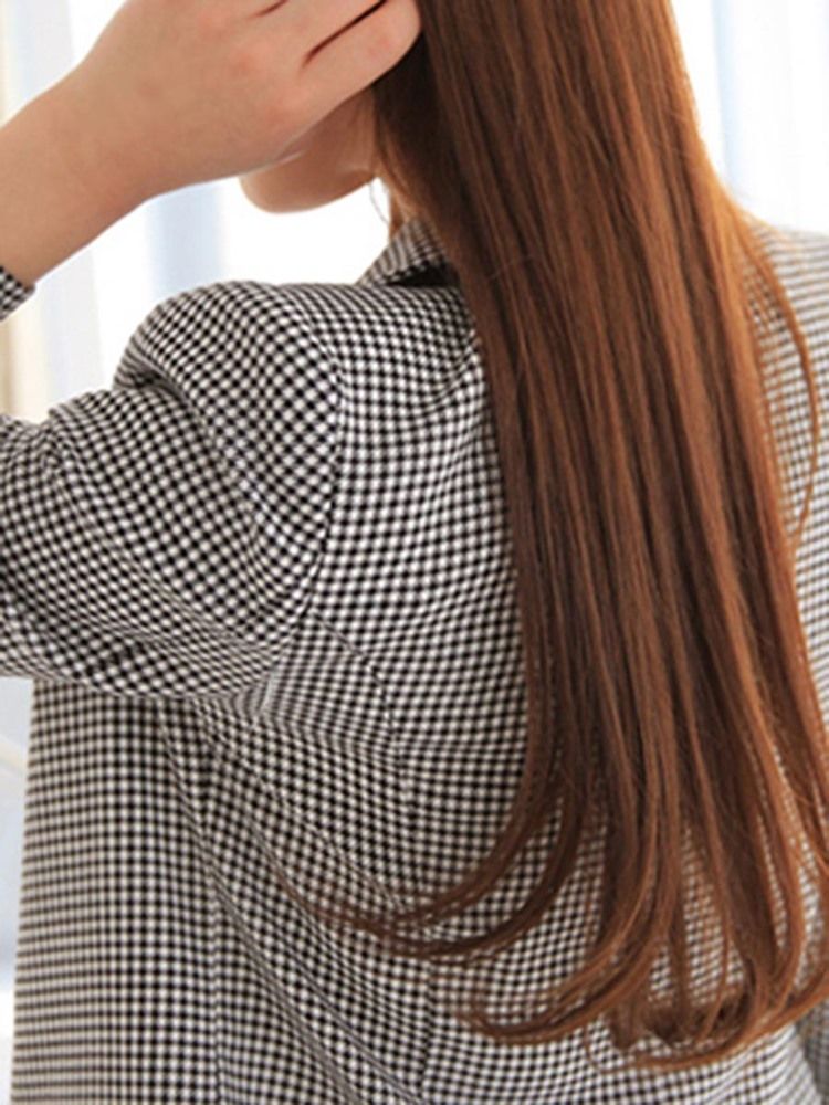 Houndstooth Blazer Naisten Ohut Houndstooth One Button Naisten Bleiseri