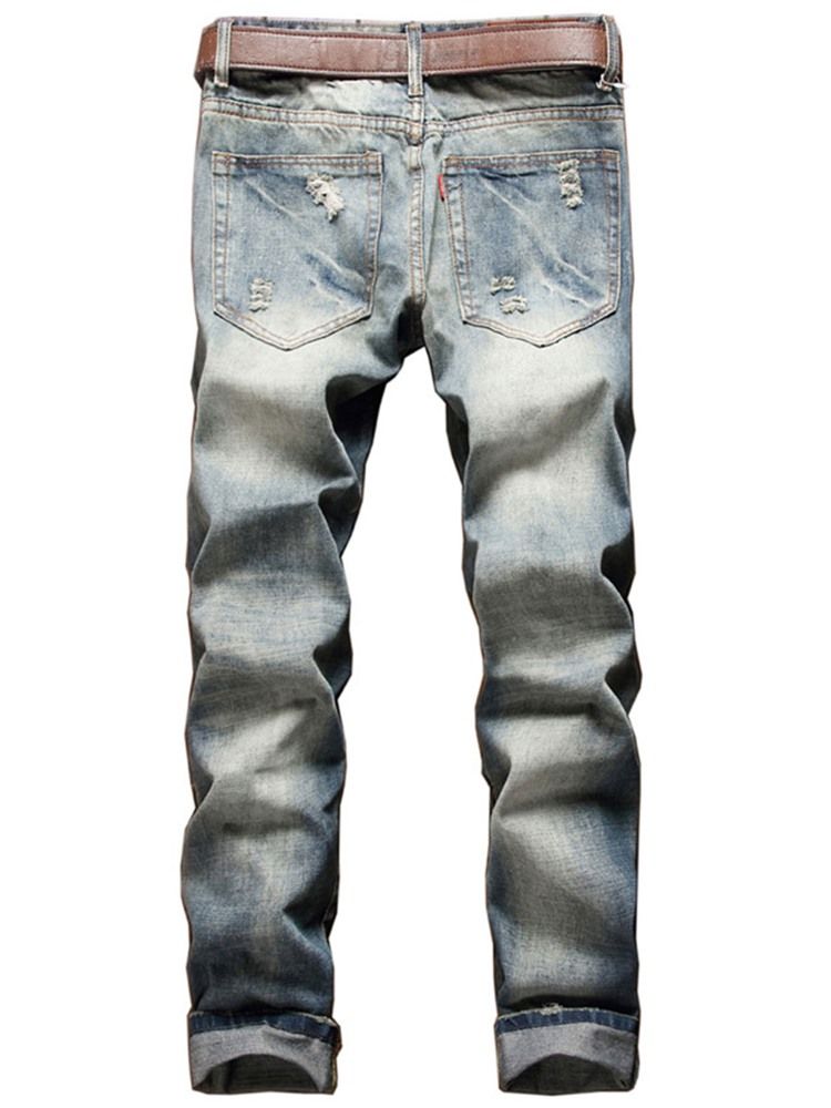 Casual Holes Denim Miesten Farkut