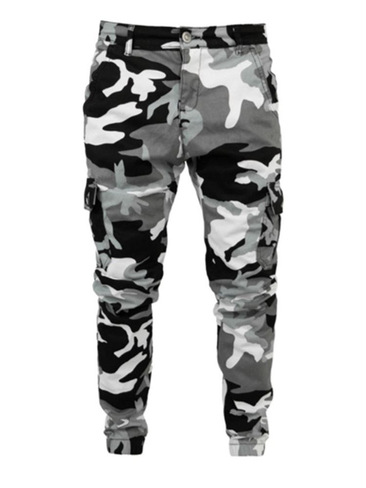 Pencil Pants Camouflage European Miesten Farkut