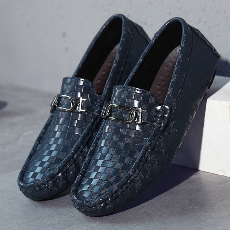 Plaid Slip-on Round Toe Miesten Kengät