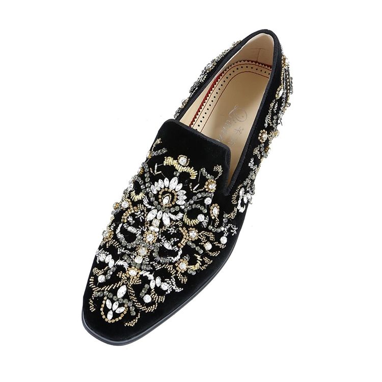 Rhinestone Round Toe Slip-on Miesten Vapaa-ajan Kengät