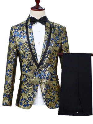 Huivikaulus Floral Blazer -housut Miesten Pallojuhapuvut