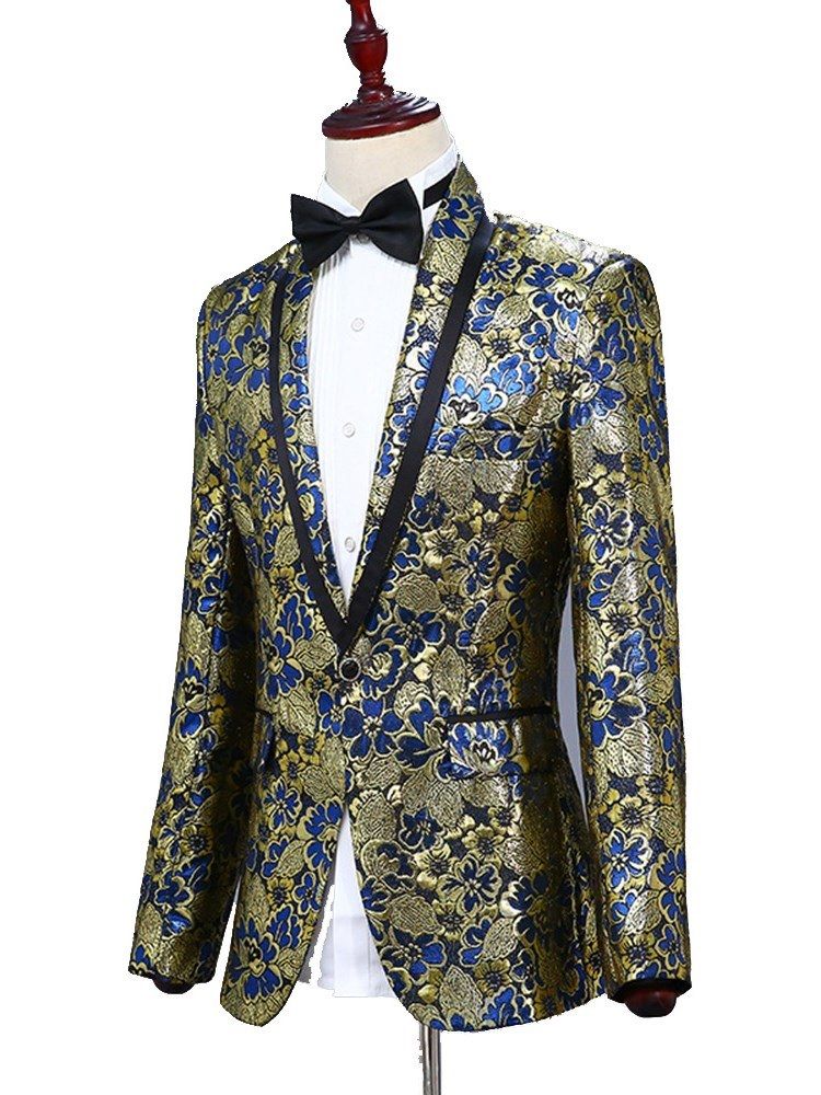 Huivikaulus Floral Blazer -housut Miesten Pallojuhapuvut