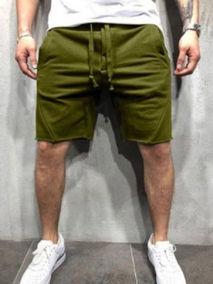 Lace-up Plain Casual Lace-up Miesten Rento Shorts