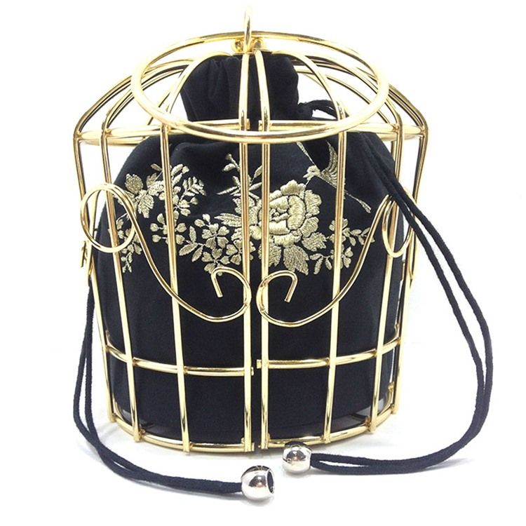 Vogue Metal Cage Embroidery Olkalaukku