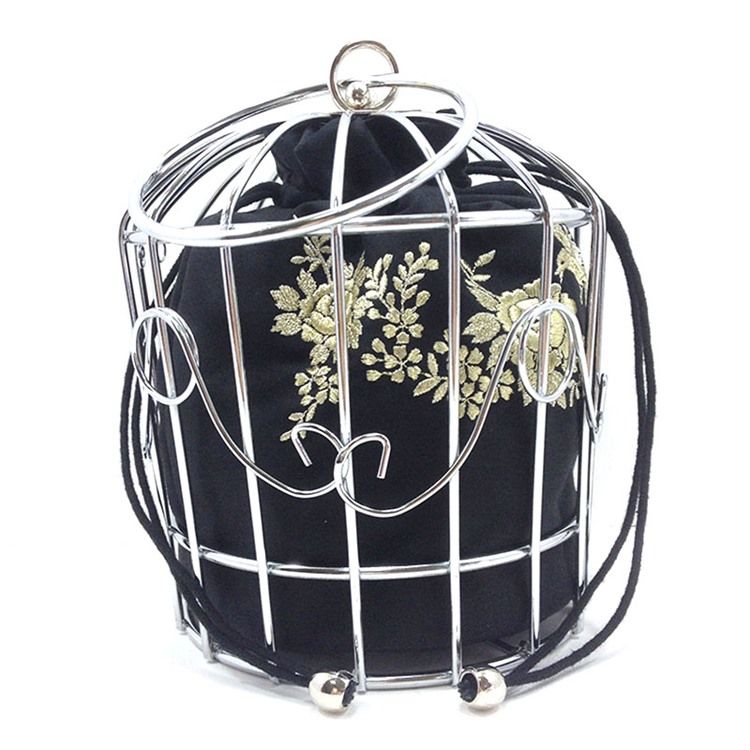 Vogue Metal Cage Embroidery Olkalaukku