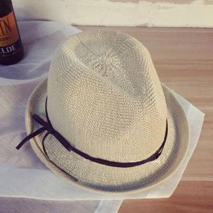 Jazzhattu Bowknot Straw Sunhat Naisille