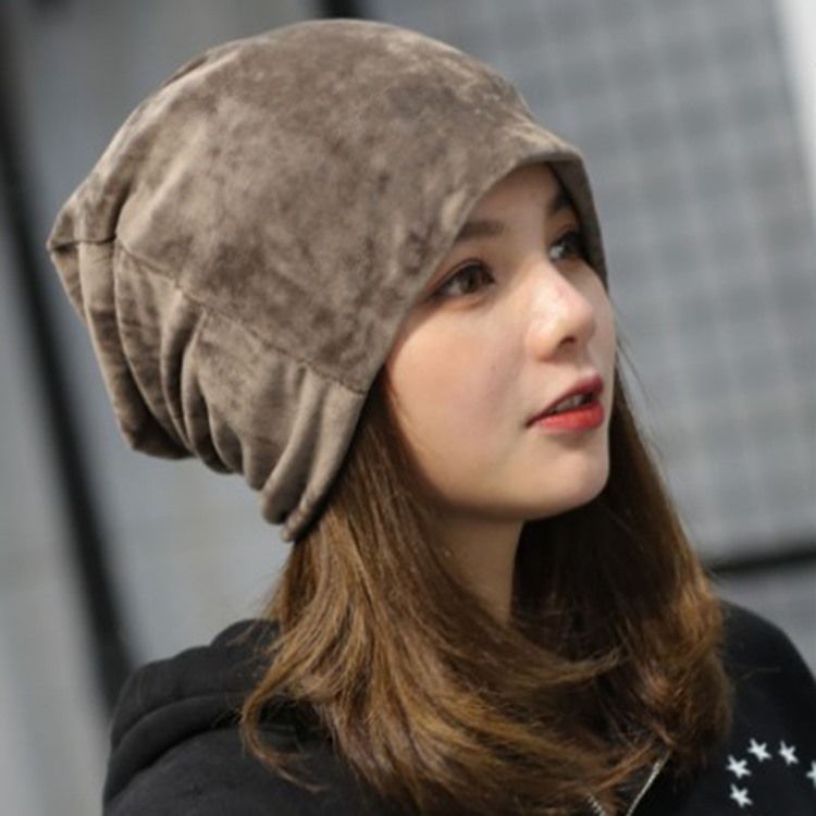 Naisten Pure Color Pehmo Fall Plain Hat