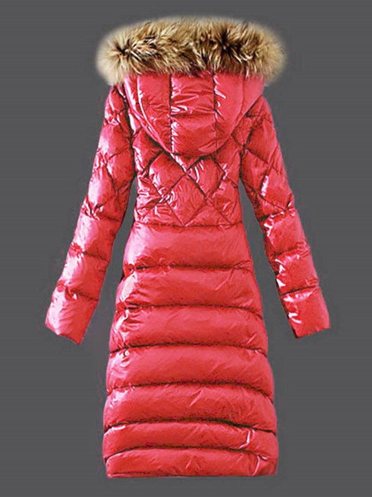 Faux Fur Hooded Long Warm Thicken Naisten Talvitakki