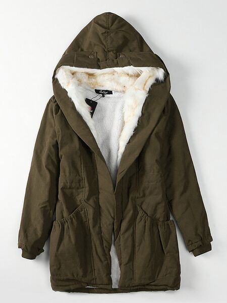 Military Winter Casual Outdoor Hoodie Trench Parkas Naisten Päällystakki